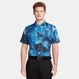 Nike Golf Polo Shirt  Dri-Fit Tour Blue Stretch